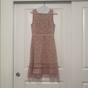 BCBGMaxAzria Pink Lace Sleeveless Dress